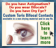 Cutom Toric Bifocal Contacts, eye care, contact lenses, prescription contact leneses